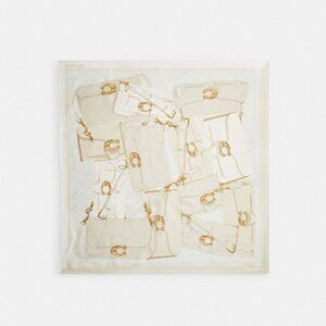 Coach Tabby Bag Print Silk Square Scarf (new in original packaging)